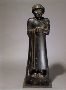 Estatua de Gudea, Príncipe de Lagash, neo-sumerio, de Telloh, antigua Girsu, c.2130 a.C. (diorita) de Unbekannt