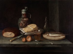 Bodegón con queso de Unbekannter Künstler