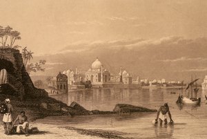 Taj Mahal, Agra, Uttar Pradesh, India (grabado) de Unbekannter Künstler