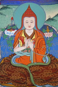 Templo de los Mil Budas. Congregación Dashang Kagyu Ling. Monje rezando, La Boulaye, Francia de Unbekannt