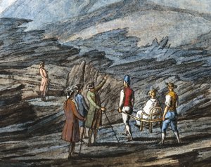 El valle de Atrio di Cavallo, Reino de Nápoles, c 1770