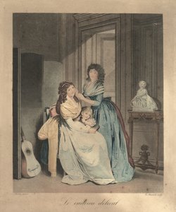 El regalo delicado, París, hacia 1820 (grabado) de Unbekannter Künstler