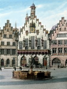 El ayuntamiento de Fráncfort se llama Römer de Unbekannter Künstler