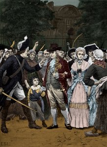 La Familia Real francesa camino de la Asamblea 1792 de Unbekannter Künstler
