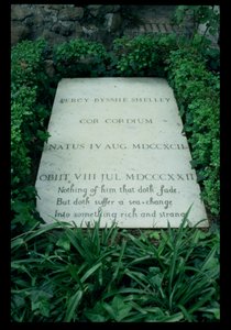 La tumba de Percy Bysshe Shelley (1792-1822) de Unbekannt