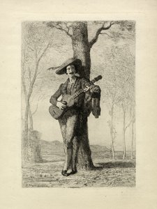 El guitarrista, Francia, c.1870 (grabado)