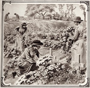 La heroica devoción de las mujeres durante la guerra de Unbekannter Künstler