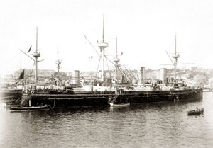 El torpedo italiano "Etna" hacia 1885. de Unbekannter Künstler