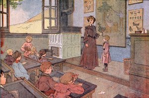 La escuela republicana, principios del siglo XX (ilustración) de Unbekannter Künstler