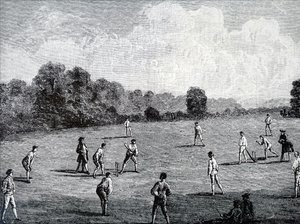 El Club de la Real Academia jugando al críquet de Unbekannt