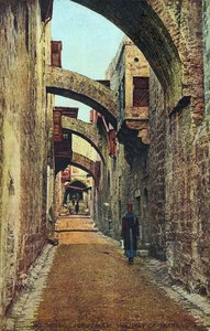 El Vía Crucis, Jerusalén, principios del siglo XX (tarjeta postal) de Unbekannter Künstler