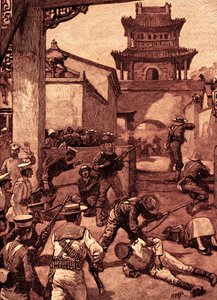 La guerra en China: La lucha en Tientsin de Unbekannter Künstler