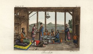 El banquete celebrado para Dodwell por el Obispo de Salona en Crisso, Grecia