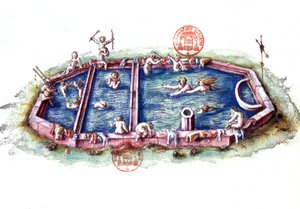 Los baños de Neris les Bains, balneario de Auvernia de Unbekannter Künstler