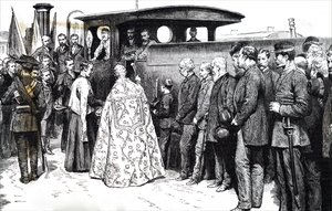 La bendición de un tren en España de Unbekannt