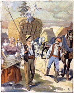 El último vagón de trigo de la Beauce, c.1910 (ilustración)