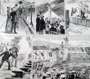 La inauguración del ferrocarril de Newbury y Didcot de Unbekannt