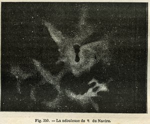 La nebulosa del barco. Grabado del libro Las estrellas y otras curiosidades del cielo, de Camille Flammarion