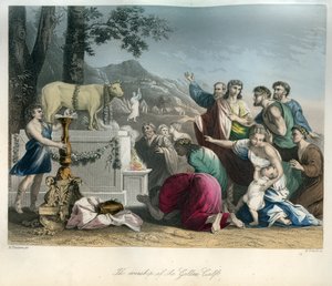 La adoración del Becerro de Oro - Biblia de Unbekannter Künstler