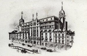 Turismo termal: vista del hotel Carlton en Vichy, Francia c.1905 (postal) de Unbekannter Künstler