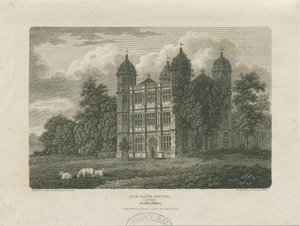 Tixall Hall - Gatehouse: grabado, 25 Nov 1775 de Unbekannt
