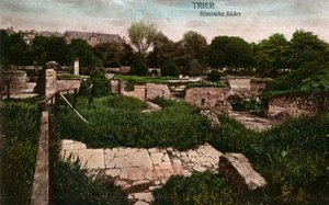 Tréveris - ruinas de las termas romanas - Francia, finales del siglo XIX (postal) de Unbekannter Künstler