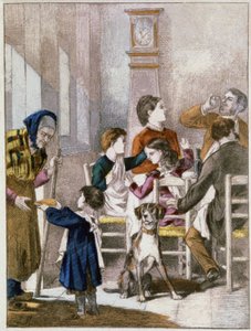 Pastel de Noche de Reyes, c. 1890 (grabado) de Unbekannter Künstler