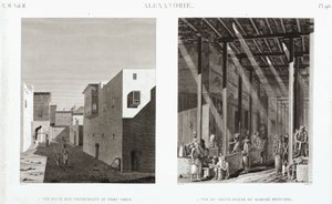 Dos vistas de Alejandría, Egipto, c. 1798 de Unbekannt