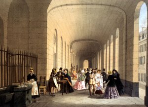 Balneario de Vichy, grabado, Francia, c. 1860