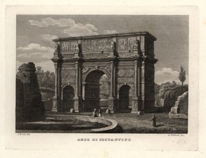 Vista del Arco de Constantino, Roma de Unbekannt