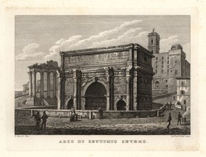 Vista del Arco de Septimio Severo, Arco di Settimio Severo, Roma de Unbekannt