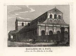 Vista de la Basílica de San Pablo Extramuros, Roma de Unbekannt