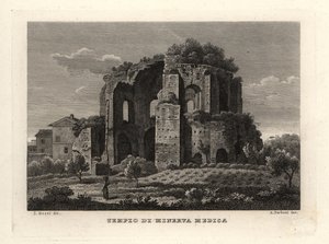 Vista del Templo de Minerva Medica, Tempio di Minerva Medica, o ninfeo, Roma de Unbekannt