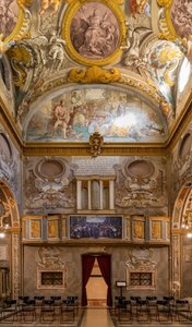 Vista de la contrafachada, Iglesia de Nunziatina, Todi, Umbría, Italia (foto)