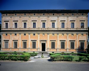Vista de la fachada, diseñada por Baldassarre Peruzzi (1481-1536) 1506 de Unbekannt