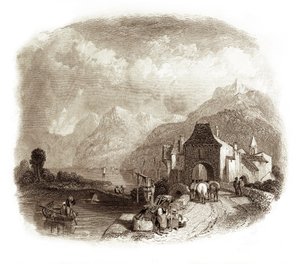 Villeneuve, - Aproximación al lago Lemán