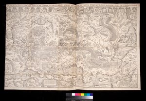Mapa mural de la campaña turca de 1529 por Johann Haselberg y Christoph Zell, Núremberg de Unbekannt