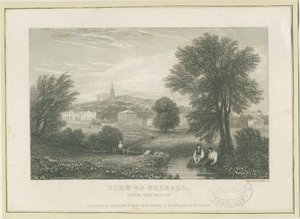 Ciudad de Walsall - Vista norte: grabado, nd [siglo XIX]