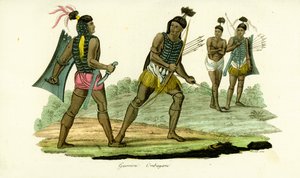 Guerreros con corazas de la isla de Ombai, Indonesia de Unbekannt