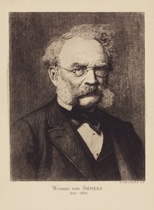 Werner von Siemens, ingeniero eléctrico e inventor alemán, c 1880