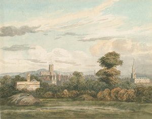 Wolverhampton - Vista sur: pintura en acuarela, nd [c 1830] de Unbekannt