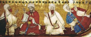 Cúpula de madera que decora la Sala de los Reyes o Sala de Justicia (pintura) de Unbekannter Künstler