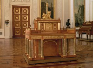 Escritorio con pequeño gabinete, por David Roentgen (1743-1807), Neuwied de Unbekannt