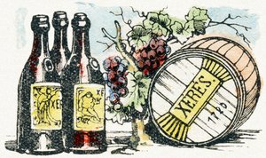 X - Jerez - Alfabeto de entretenimiento infantil circa 1890 (litografía) de Unbekannt