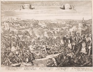 Folleto sobre la batalla de Luzzara en 1702 de Unbekannter Stecher