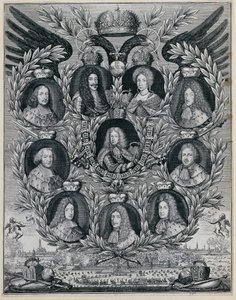 José I con padres y electores de Unbekannter Stecher