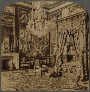 Dormitorio de Catalina de Médicis, Palacio de Fontainebleau, Francia de Underwood and Underwood