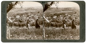 Betania, vista desde la ladera oriental del Monte de los Olivos, Palestina, 1899