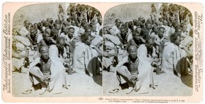 Prisioneros boxeadores capturados y llevados por la 6ª Caballería de EE.UU., Tientsin, China, 1901 de Underwood and Underwood