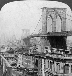 Puente de Brooklyn, Nueva York, EE.UU. de Underwood and Underwood